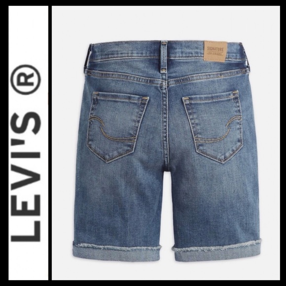 Levi’s Rolled Cuff Denim Bermuda Shorts - Picture 2 of 6
